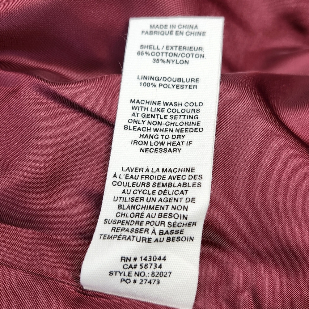 Avec Les Filles Dark Burgundy Stretch Cotton Blend Belted Longline Trench Coat - Picture 11 of 12
